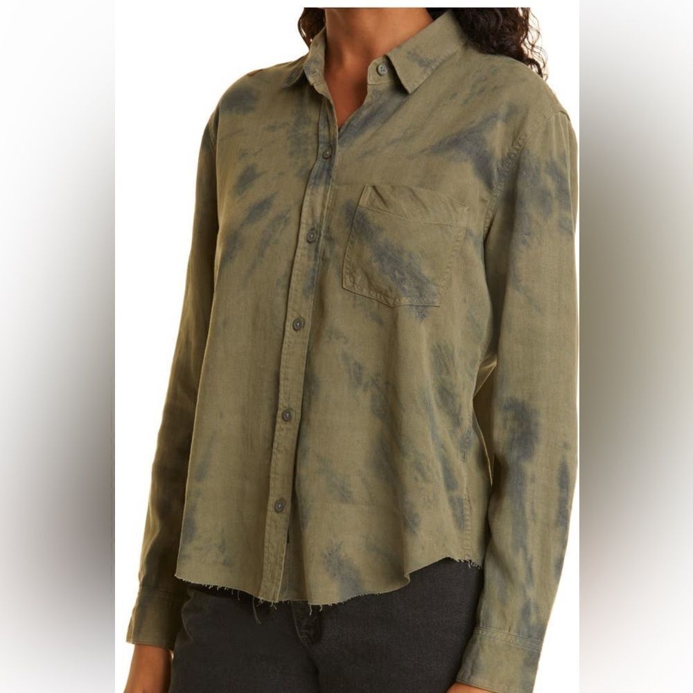 Rails Ingrid Raw Hem Tie Dye Blouse NWT